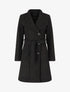 Manteau long col montant - Noir - 4