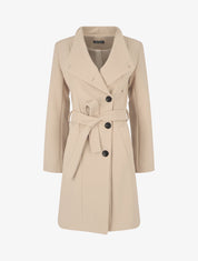 Manteau long col montant - Beige - 5