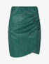 Jupe en simili effet grainé - Vert sapin - 1