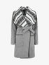 Manteau ceinturé à imprimé grec - Gris - 1