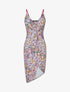 Robe style portefeuille à imprimé fleurs tropicales - Rose - 4