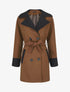 Manteau mi-long en laine mélangée - Marron - 5