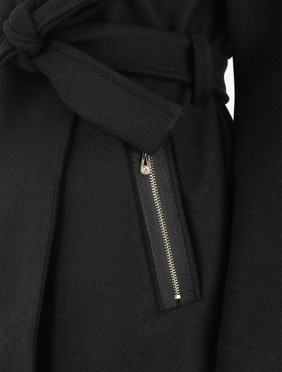 Manteau à col châle - Noir - 3