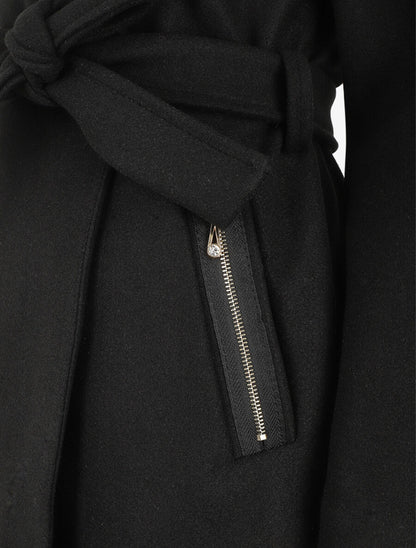 Manteau à col châle - Noir - 3