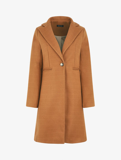 Manteau long classique - Camel - 1