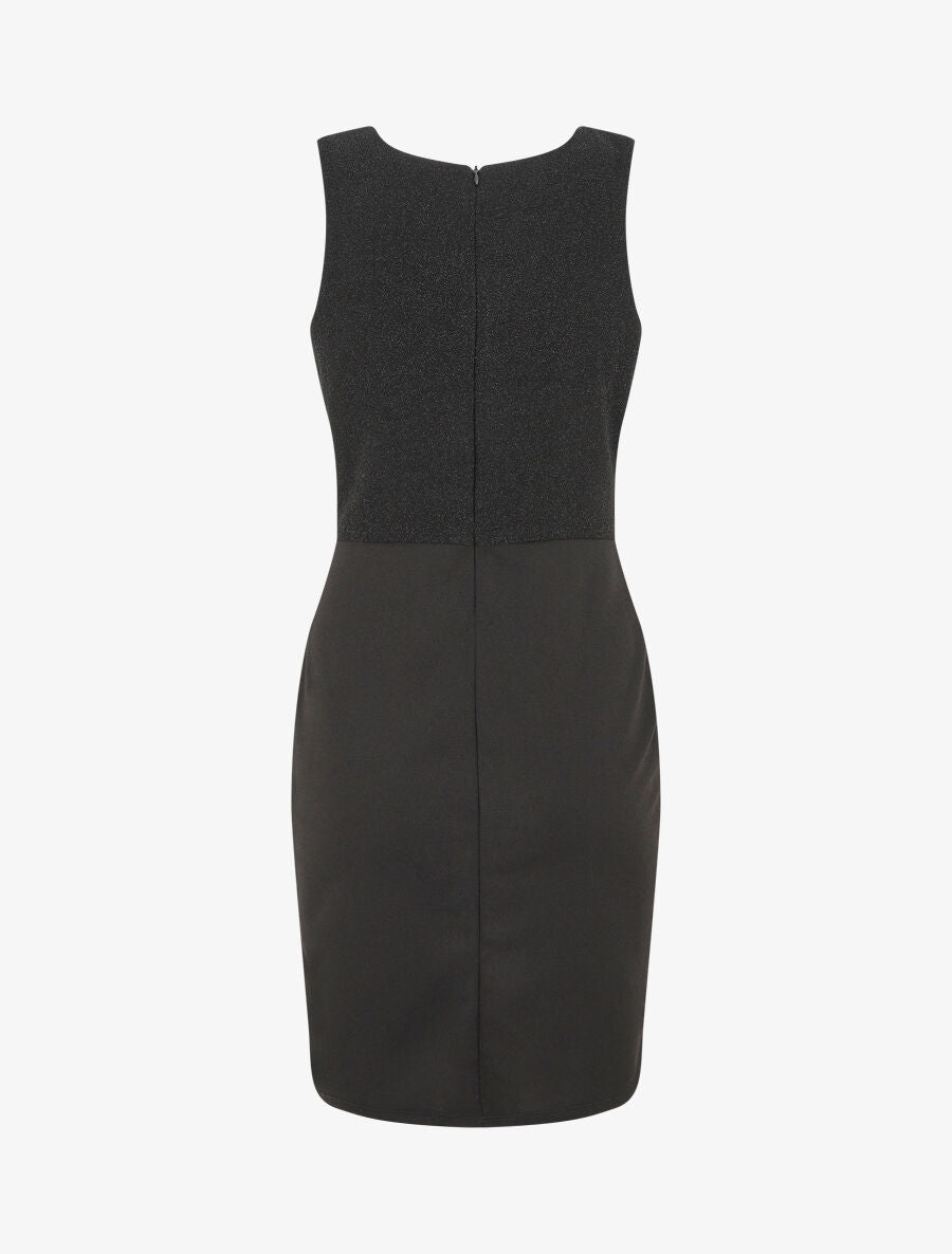 Robe fourreau à paillettes - Noir - 2