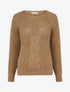Pull uni duveteux - Camel - 1