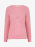 Pull uni duveteux - Rose - 1