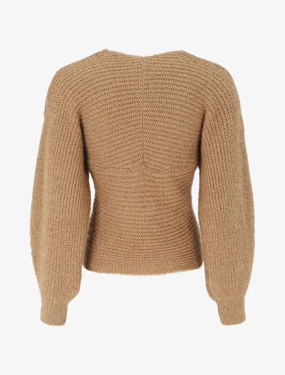 Pull cache-coeur court - Camel - 2