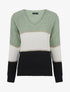 Pull à motif rayé irisé - Vert d&