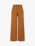 Pantalon style pons fluide uni - Camel - 4