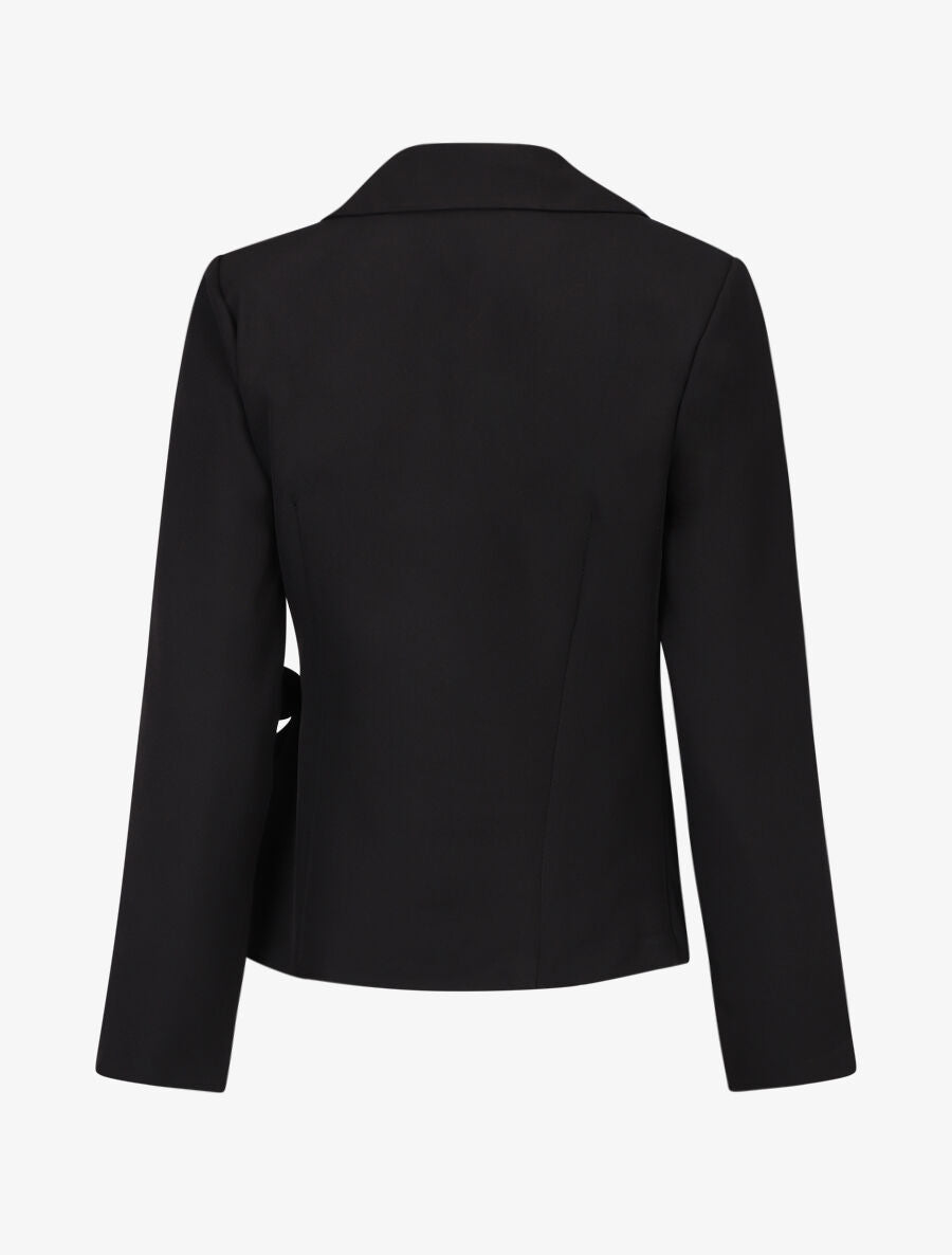 Blazer uni à nouer - Noir - 2