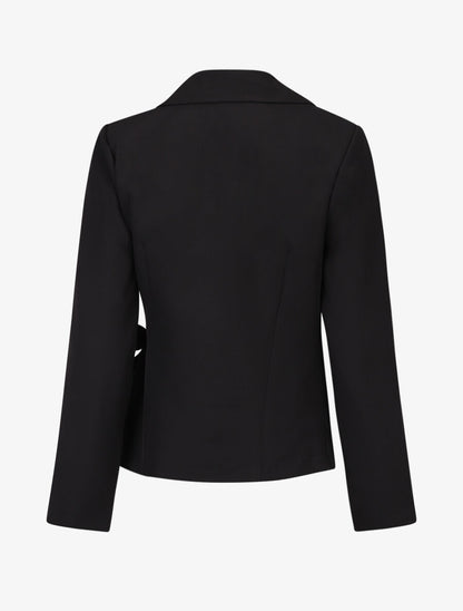 Blazer uni à nouer - Noir - 2