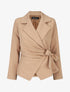 Blazer uni à nouer - Camel - 1