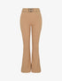 Pantalon flare extra long à boucle métallique - Camel - 1