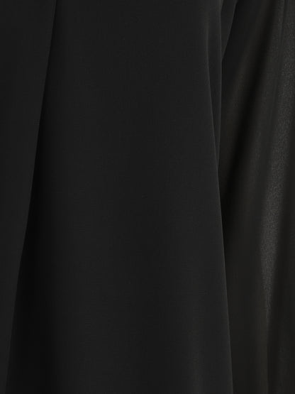 Blouse ample unie manches longues - Noir - 3