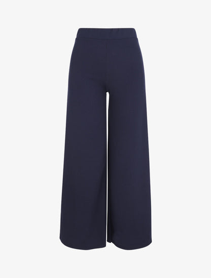 Pantalon ample coupe droite - Marine - 1