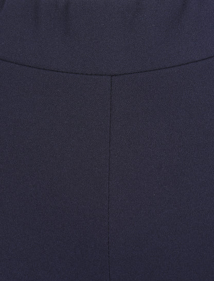 Pantalon ample coupe droite - Marine - 3