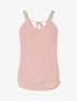 Top en voile à bretelles crochet - Rose - 5