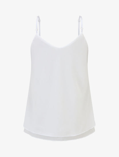Caraco fluide uni col V - Blanc - 1