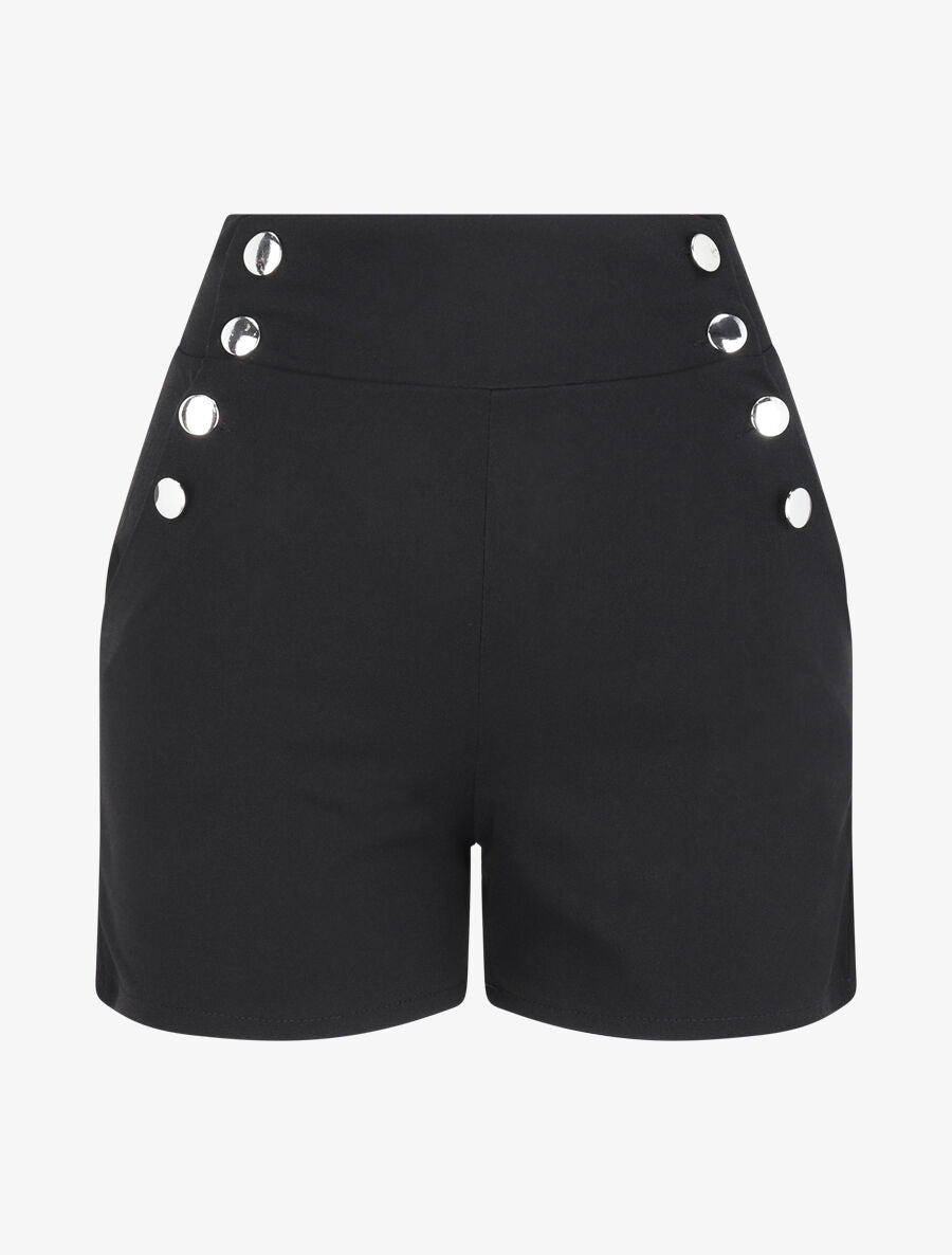 Short à pont taille empire - Noir - 3