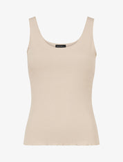 Débardeur côtelé coupe ajustée - Beige - 5