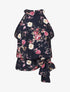Top péplum à imprimé fleurs - Marine - 5