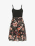 Robe mi longue bi-matière - Noir - 5