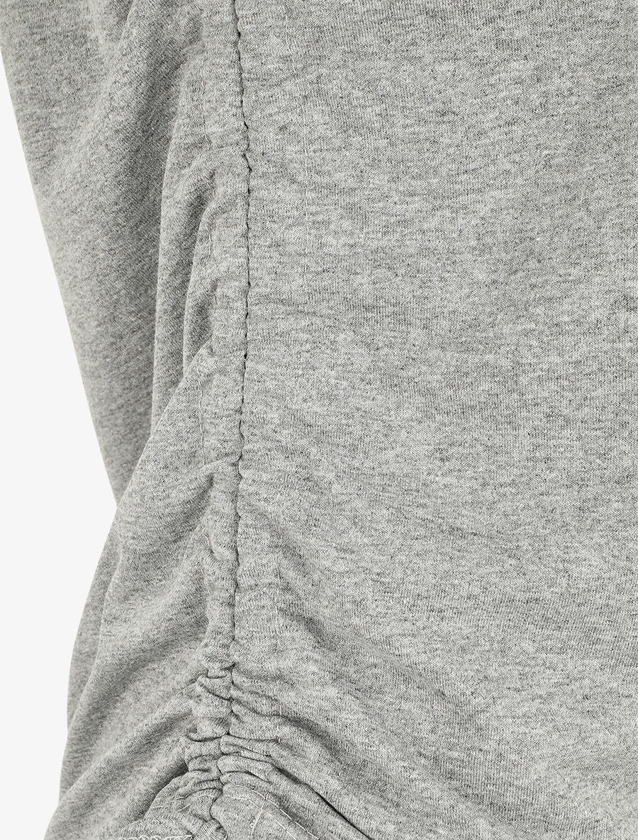 Top uni à cotés froncés - Gris - 3