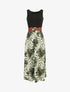 Robe longue sans manches imprimé tropical - Kaki - 5