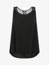 Top uni et broderies au dos - Noir - 1