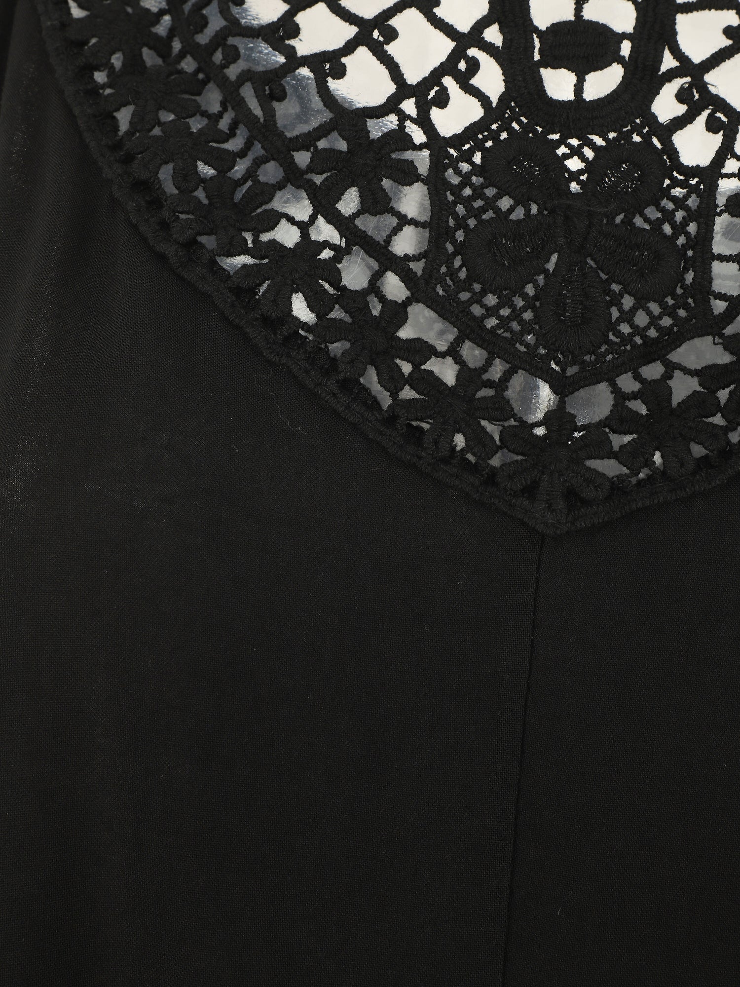 Top uni et broderies au dos - Noir - 3