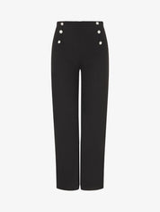 Pantalon fluide coupe droite - Noir - 5