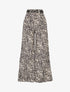 Pantalon large coupe flare à imprimé graphique - Beige - 1