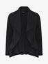 Blazer uni à bords ondulés - Noir - 1