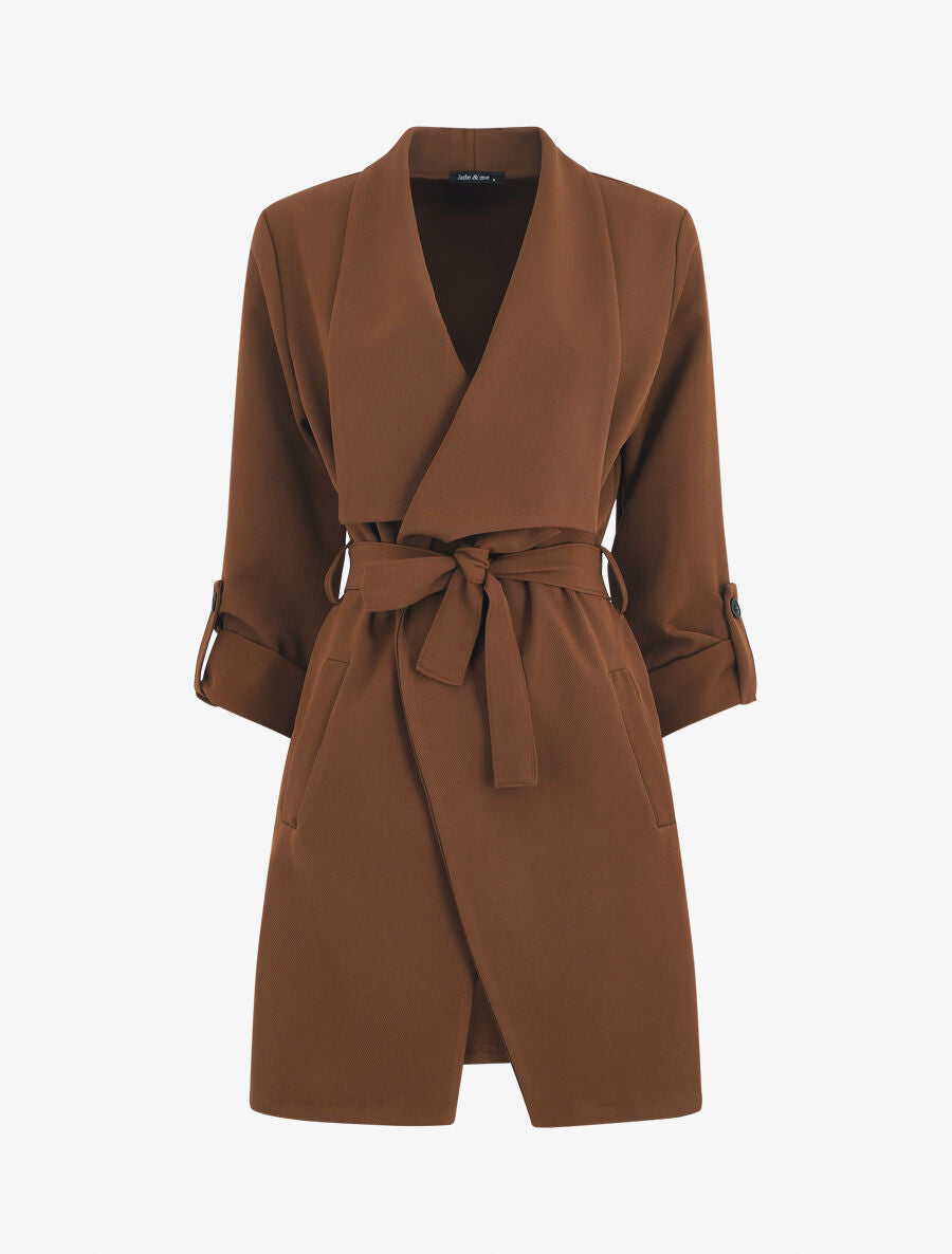 Trench droit mi-long - Marron - 1