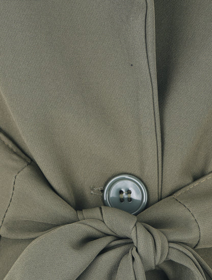 Blazer oversize ceinturé - Kaki - 3