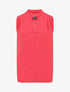 Blouse unie en voile à détail bijoux - Fushia - 1