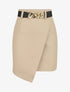 Jupe en simili effet portefeuille - Beige - 5