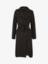 Trench long ceinturé - Noir - 1