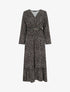 Robe longue à imprimé moucheté - Noir - 1