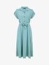 Robe longue fluide à manches courtes - Turquoise - 1