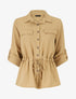 Chemise unie élastiquée - Camel - 5