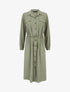 Robe longue fluide boutonnée - Kaki - 1