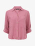 Chemise élastiquée unie manches longues - Vieux rose - 1