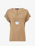 Top uni avec fente au dos - Camel - 5