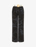 Pantalon fluide imprimé foulard - Noir - 1