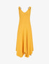 Robe longue unie coupe droite - Jaune - 4