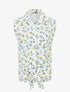 Chemise fleurie sans manches - Blanc - 5