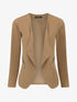Veste fluide unie col cascade - Camel - 5